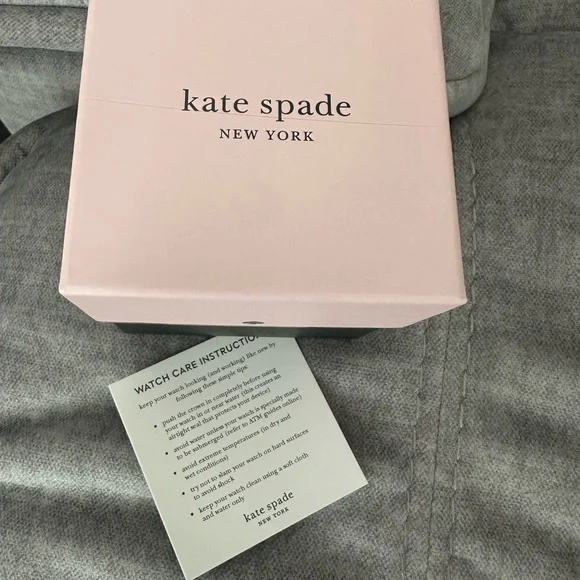 Kate Spade Black Leather Women’s Metro Monogram J Watch